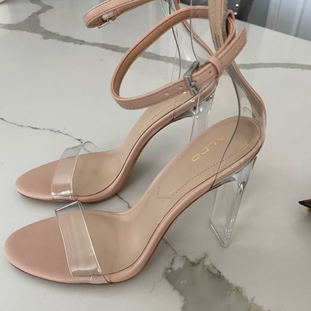 Aldo Aserania lucite heels.